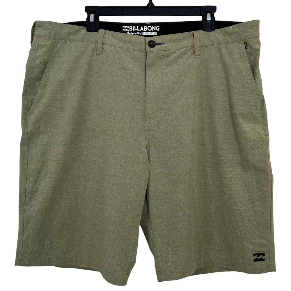 Billabong Crossfire Submersibles Mens Hybrid Shorts 40 Green 4-Way Stretch Surf